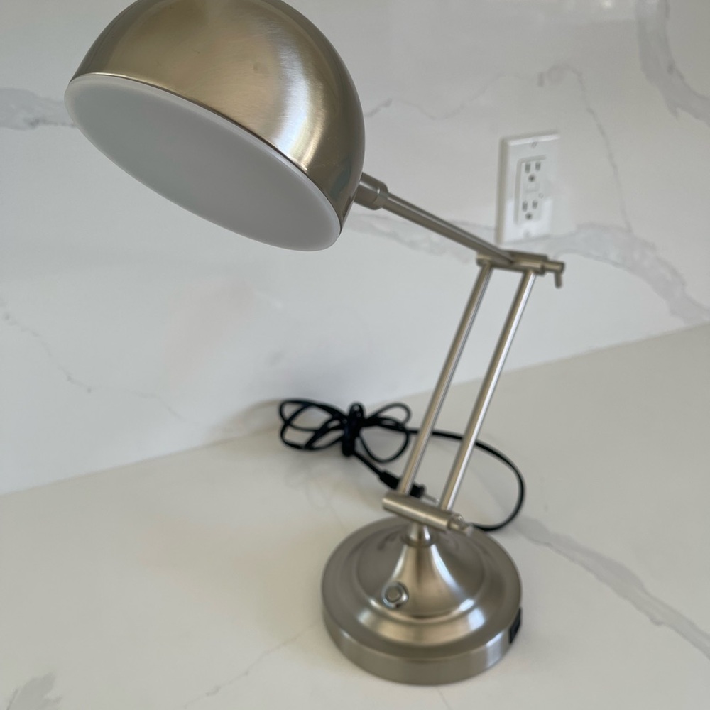 Modern Silver Desk Lamp